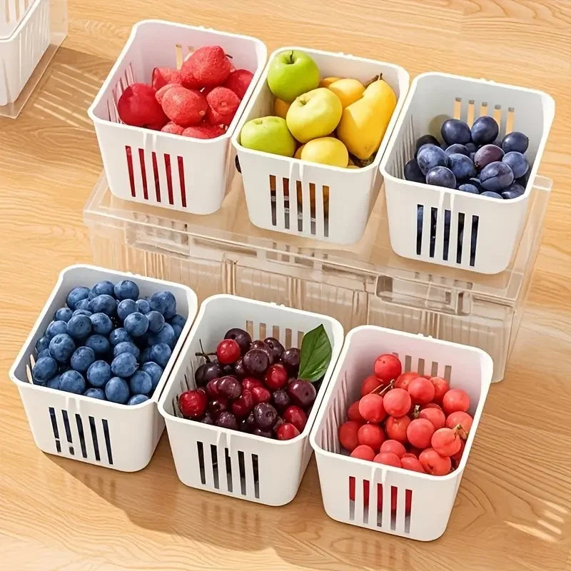 Square Transparent Compartments for Refrigerator