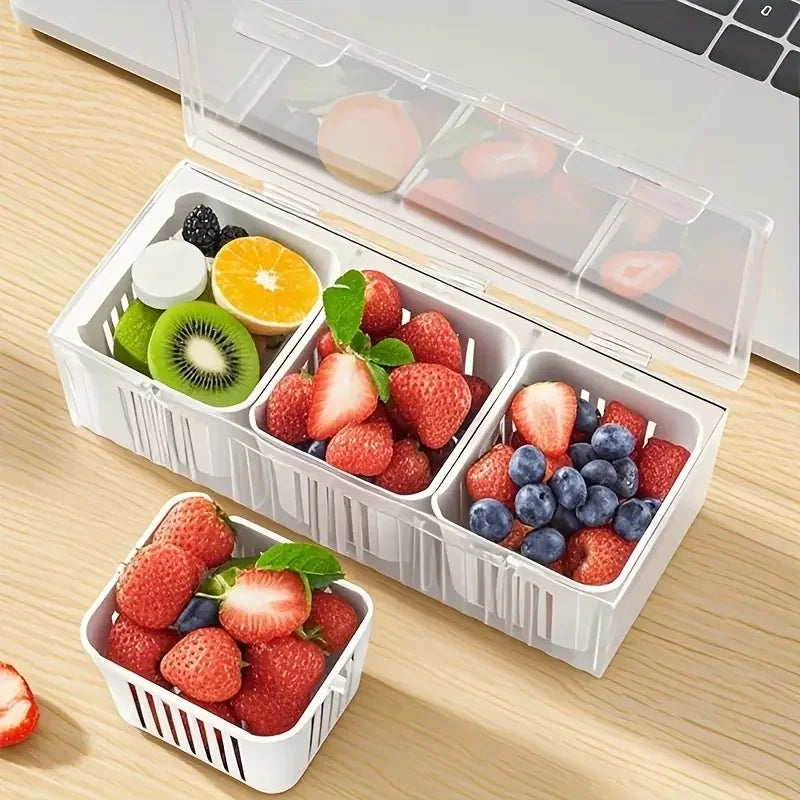 Square Transparent Compartments for Refrigerator
