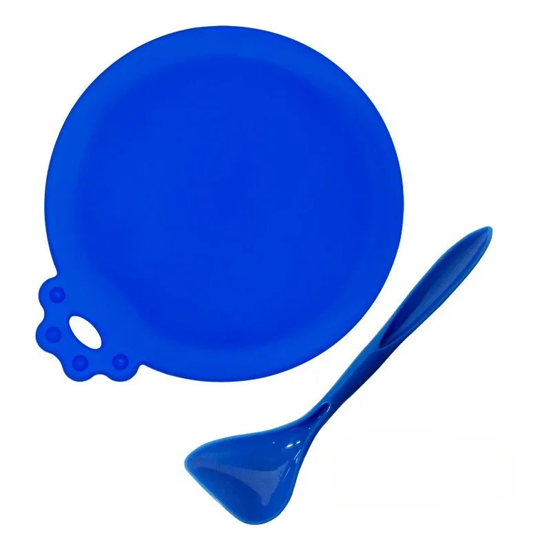 Pet silicone canned lid /long handle canned spoon