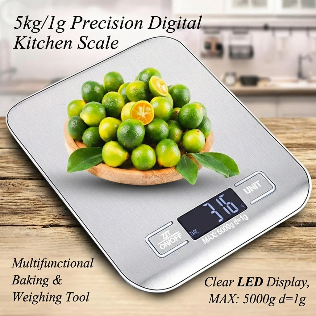 Digital Kitchen Scale with LED Display