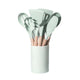 12pcs Set of Multi-color Silicone Wooden Handle