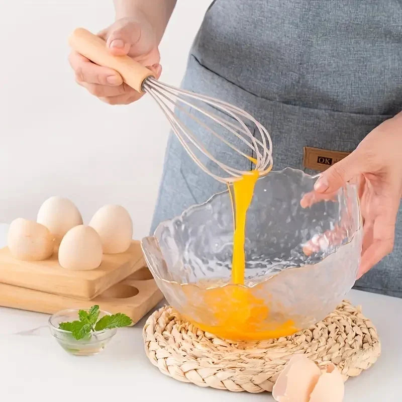 12pcs Set of Multi-color Silicone Wooden Handle