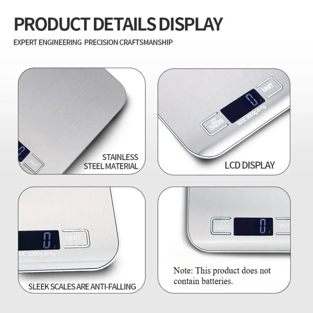 Digital Kitchen Scale with LED Display