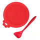 Pet silicone canned lid /long handle canned spoon