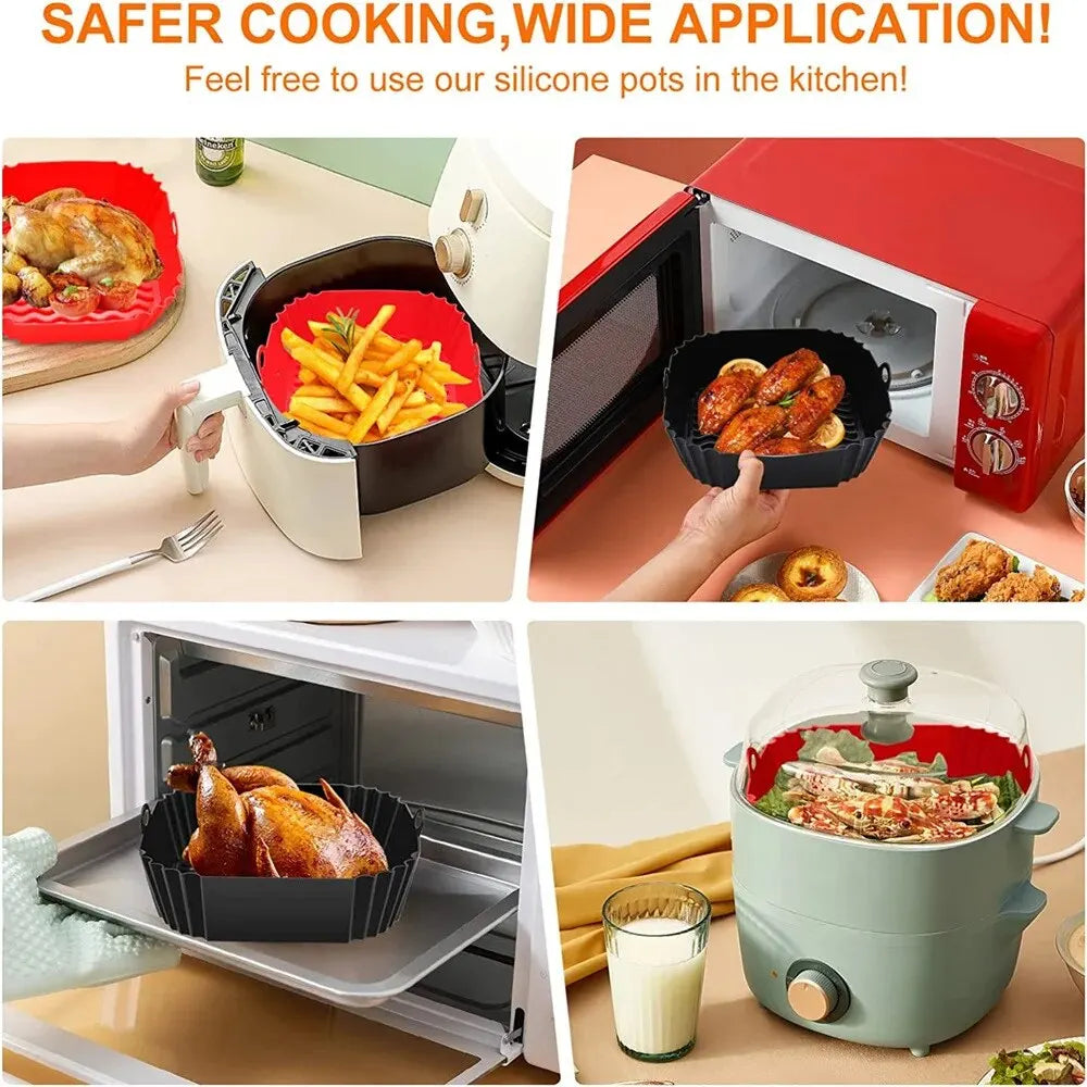 Silicone Air Fryers Oven Baking Tray